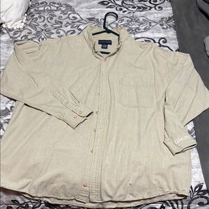 Swingster Men's Beige Casual Button-Down Shirt